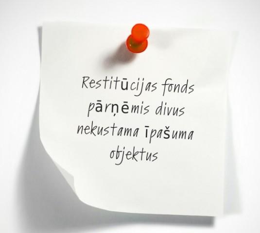 Latvijas ebreju kopienas restitūcijas fonds pārņēmis divus nekustama īpašuma objektus