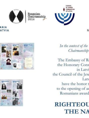 Opening of the exhibition righteous among the nations in Romania