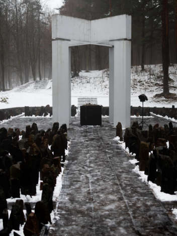 Памятная церемония в Бикерниеки